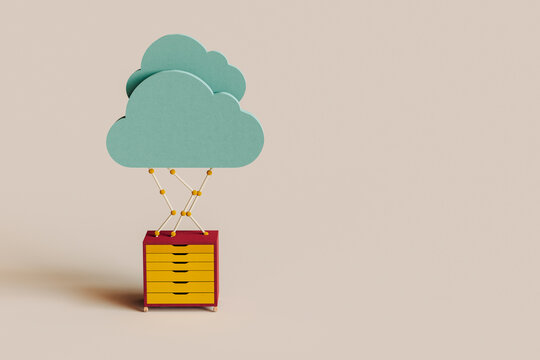 Cloud computin. 3d render