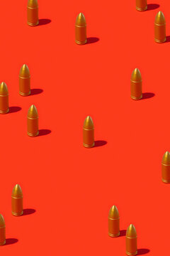 artillery shells on red.