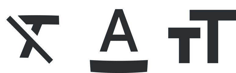 Set of 3 icons Editor. Modern thin line icons. modern trend in the style. Linear icons set. Big UI icon set in a flat design. UI and UX