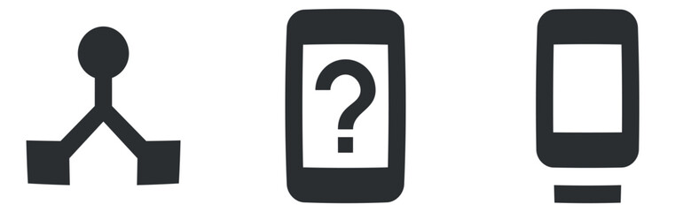 Set of 3 icons Hardware. A set vector icons. Simple Set. for mobile and web. Big UI icon set in a flat design. Vector illustration