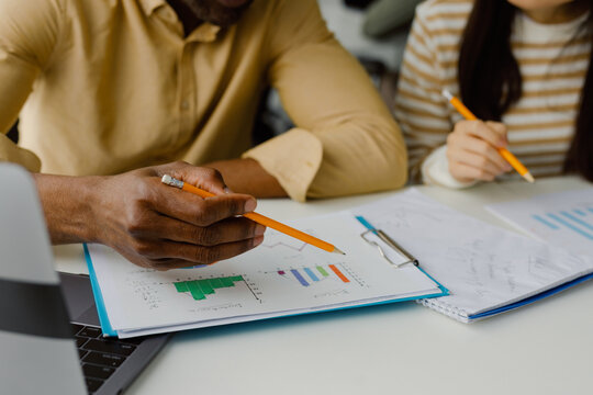 Unrecognizable busy diagram document indoors