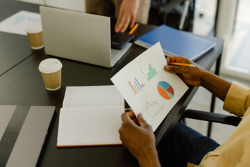 Anonymous executive chart business paperwork