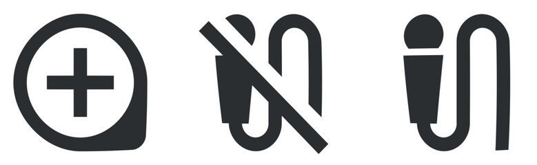 Set of 3 icons Image. A set vector icons. Outline isolated signs. for mobile and web. Big UI icon set. Vector illustration