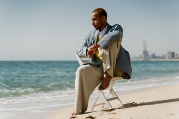 Introspective fashion man