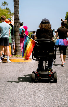 Mobility Scooter at LGTQIA+ Pride Event 