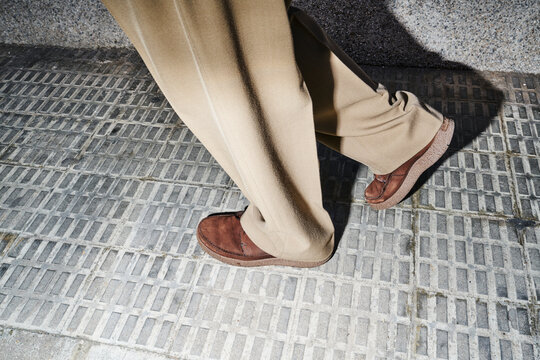 Elegant man walking