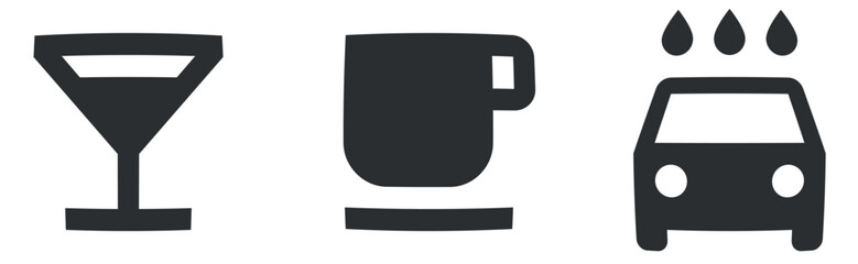 Set of 3 icons Maps. Vector illustration of thin line icons. Set Quality icon. for mobile and web. Big UI icon set. Vector illustration