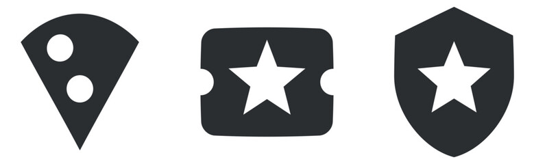 Set of 3 icons Maps. A set vector icons. Set Quality icon. Linear symbols set. Big UI icon set. UI and UX