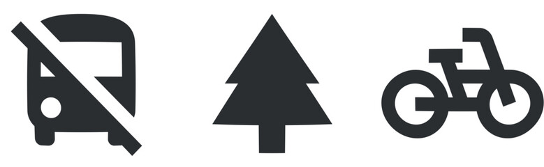 Set of 3 icons Maps. Modern thin line icons. Simple Set. for mobile and web. Thin filled icons pack. UI and UX