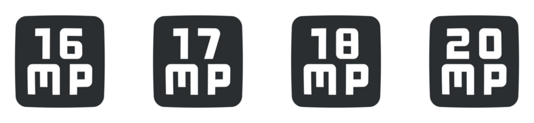 Set of 4 icons Image. Vector collection thin line Web icon. modern trend in the style. Linear symbols set. Big UI icon set. UI and UX