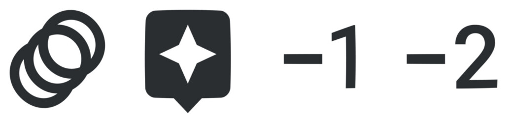 Set of 4 icons Image. Creative business solutions icon set. Outline isolated signs. Linear symbols set. Big UI icon set in a flat design. UX UI