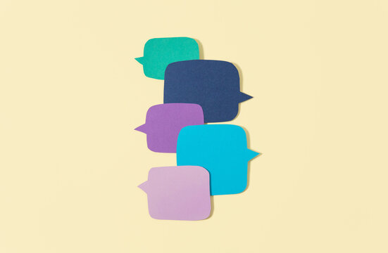 Colorful speech bubbles