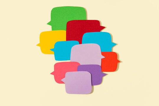 Colorful speech bubbles