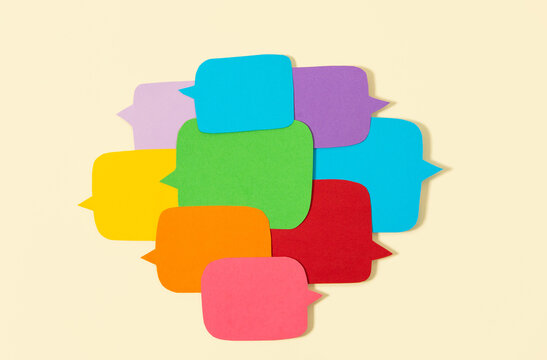 Colorful speech bubbles