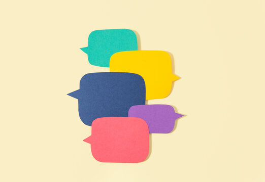 Colorful speech bubbles