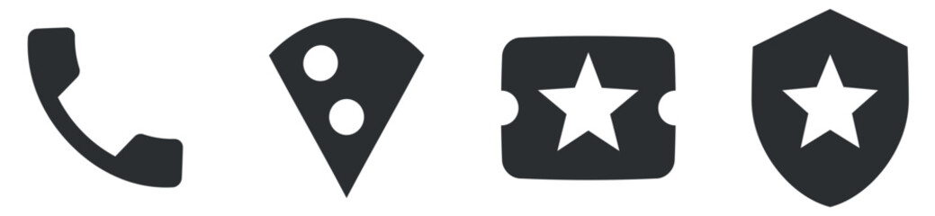 Set of 4 icons Maps. Line icons collection. modern trend in the style. Linear icons set. Big UI icon set. Vector illustration