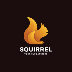 Squirrel Gradient Logo Vector Icon Illustration
