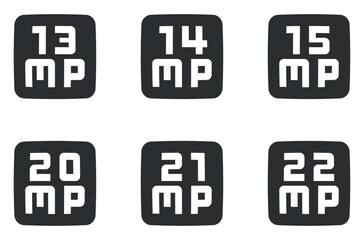 Set of 6 icons Image. A set vector icons. Simple Set. Linear icons set. Big UI icon set in a flat design. UI and UX