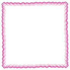 Pink Frame Square Scribble Box Doodle Drawing Border Vector