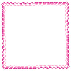 Pink Frame Square Scribble Box Doodle Drawing Border