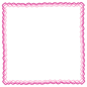 Pink Frame Square Scribble Box Doodle Drawing Border