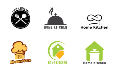 Set of Chef Logo, Restaurant Logo, Catering Logo, Chef Home logo vector