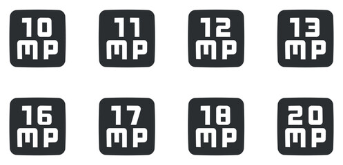 Set of 8 icons Image. Line icons collection. Outline isolated signs. for mobile and web. Thin filled icons pack. Vector illustration
