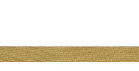 golden ribbon straight shape on transparent background, PNG image.