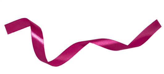 magenta ribbon isolated on transparent background, elements PNG image.