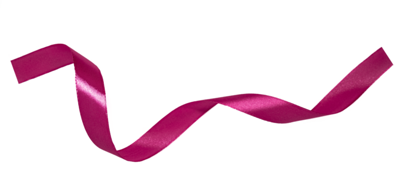 magenta ribbon isolated on transparent background, elements PNG image.