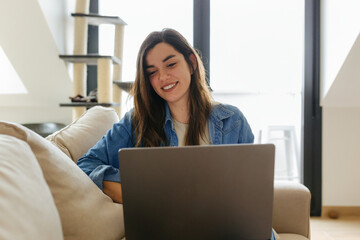 Woman working from home