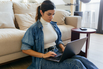 Woman working from home