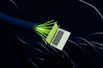 High speed connected laptop