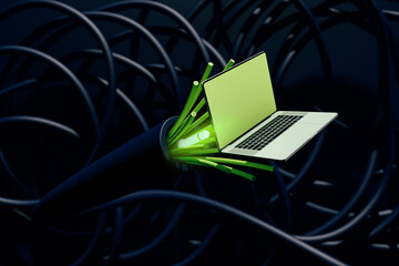 High speed connected laptop