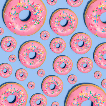 Pink donut pattern