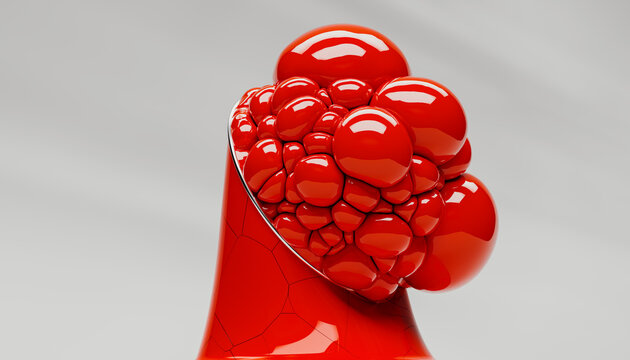 Abstract Red substance