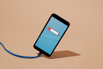charging a low battery smartphone