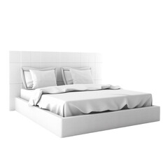 Obraz premium Bed with pillows, Generative AI