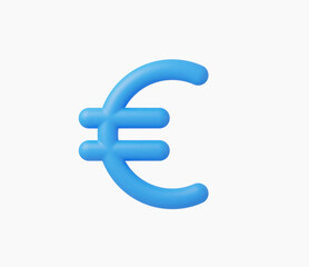 3d Realistic Euro Money Icon vector illustration