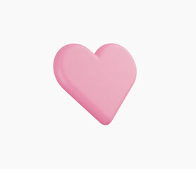 3d Realistic Heart or Love Icon vector illustrations.