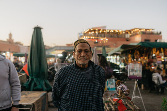 Serious Moroccan man in the medina