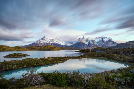 Patagonian lake landscape