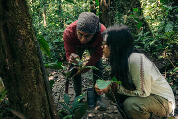 Two travelers appreciating nature