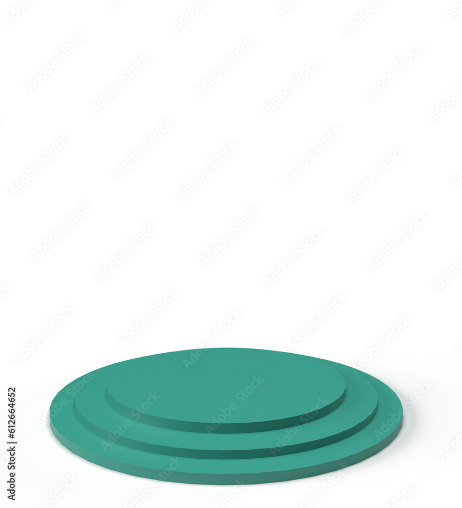 Poster green blue gradient color step stand stage showcase presentation display pedestal mock up empty scen