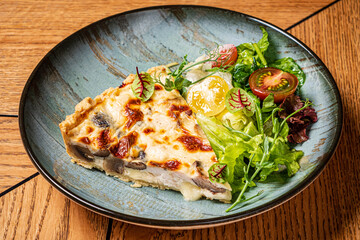 Homemade Baked Egg Quiche with Cheese