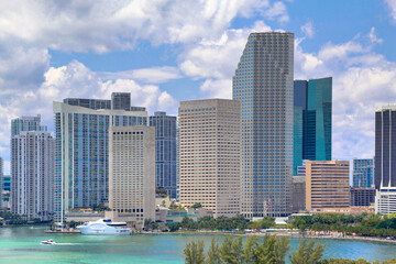 Fototapeta na wymiar USA, Miami harbor on a bright sunny day