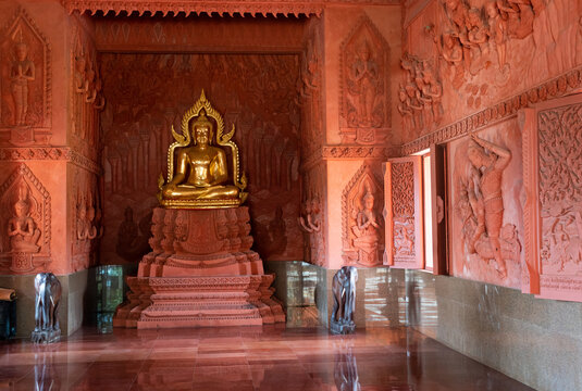 Buddha Statue At Buddhist Temple 