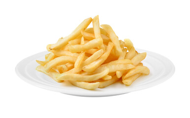 frenchfries in plate on transparent png