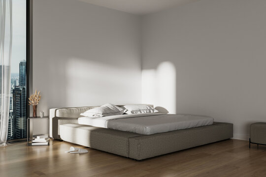 Minimalist bedroom interior