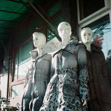 Three Dummy Costume Models